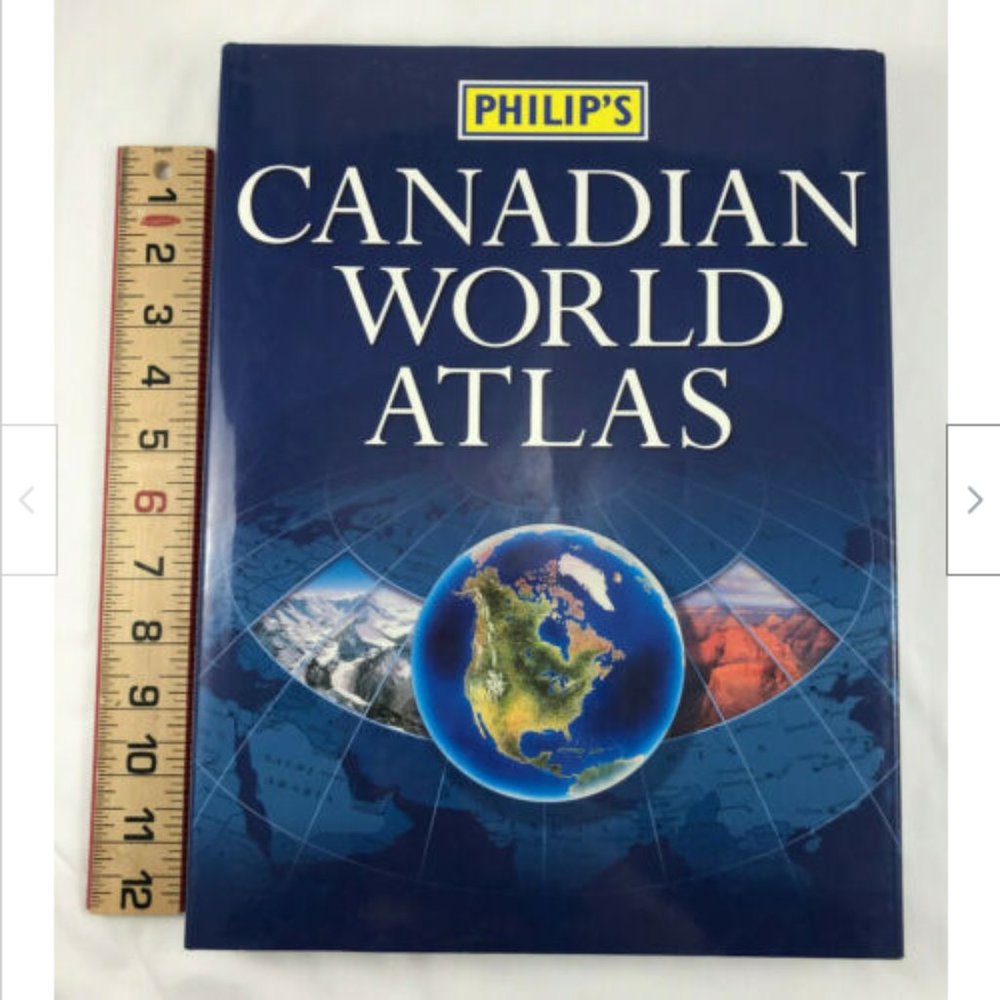 Philip's Canadian World Atlas Hardcover Coffee Table Book 2002 Edition